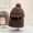 Coffee, variant on NAISIBABY Kids Winter Plush Hat, Thicken with Ear Flaps Solid Color Warm Cap Beige Free Size