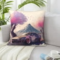 thumbnail image 6 of ZICANCN Cherry Blossoms Racing Car Decorative Throw Pillow Covers, Bed Couch Sofa Decorative Knit Pillow Covers for Living Room Farmhouse 24"x24", 6 of 8