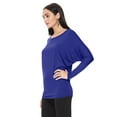 thumbnail image 2 of Women's Trendy Style Dolman Long Sleeves Solid Top, 2 of 3