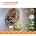 thumbnail image 4 of Crunchy Pickle-Shaped Cat Toy with Catnip & Dental Mesh - Plush Crinkle Kicker for Teeth Cleaning & Play, Green, 4 of 9
