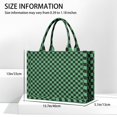 thumbnail image 3 of Large Capacity Tote Bag,Green and Black Checkerboard Pattern Handbag Fashion Luxury Tote Bag,15.7"x13"x 5.1" Inches,Laptop Compatible, 3 of 6