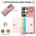 thumbnail image 3 of for Samsung Galaxy S24 Wallet Case with Card Holder - PU Leather Case for Women & Girls, Wrist Hand Strap, Secure Finger Ring, Shockproof Protective Phone Cover for Galaxy S24, Pink, 3 of 6
