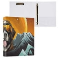 thumbnail image 3 of Dog Mountains Sun 3 Ring Binders 1.5 inch Hardcover File Folders with Interior Pockets A4 Size Organizer for School Office Hospital, 3 of 8
