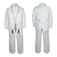 thumbnail image 3 of New Born Baby Boy Teen Christening Baptism Formal White Paisley Suit Silver Gold Patch on Stole SM-20, 3 of 4