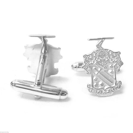 Phi Delta Theta Solid Sterling Silver Cufflinks
