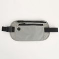 thumbnail image 1 of Riñonera Plana Profesional Gris, 28 Cm - Con Protección RFID - Cartera De Viaje Para Mujer Y Hombre - Bolsa De Senderismo - Para Llaves Del Coche, Tarjetas De Crédito, 1 of 5