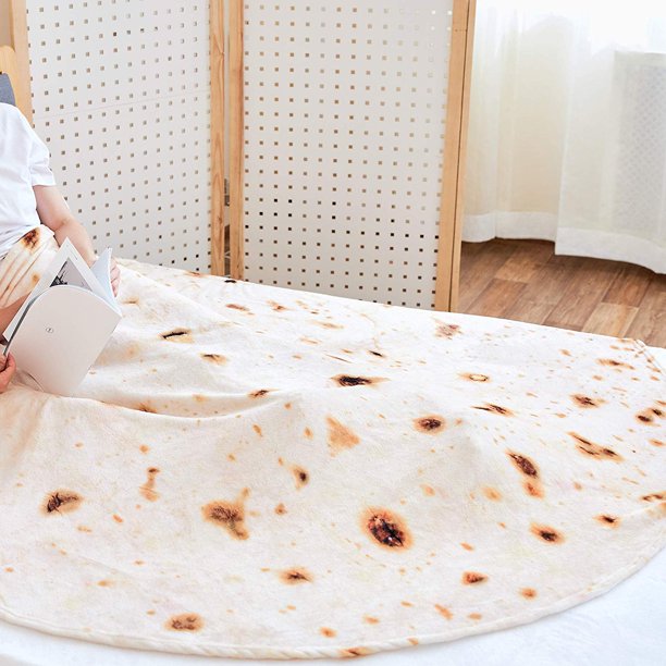 Lavaport Soft And Comfortable Flannel Blanket Round Warm Burrito Blanket Giant Flour Tortilla Throw Blanket Walmart Com