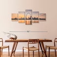 thumbnail image 3 of Elephant Stock St. Louis Sundown Wall Art - Horizontal Multi Panel Canvas - 5 Pieceliving Room Wall Decor - Photography Places Multi Panel - Orange And Blue Decor - 80" x 36", 3 of 8