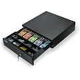 thumbnail image 2 of Cash Drawer &#x.&#xPortable POS Cash Box Coin Tray with Cash Register Till Tray Manual Open Works Compatible for All POS System Printers, 2 of 7