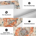 thumbnail image 6 of Orange Beige Boho Outdoor Rug for Patio/Deck/Porch, Non-Slip Large Area Rug 5 x 7 Ft, Vintage Ethnic Abstract Art Floral Indoor Outdoor Rugs Washable Area Rugs, Reversible Camping Rug Carpet Runner, 6 of 8