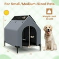 Pefilos 36" Dog House for Small Dogs, Outside Elevated Dog Bed, Weatherproof Dog Kennel for Indoor and Outdoor, Portable Dog Shelter Cot with Ventilated Windows, Gray Pefilos 36" Dog House for Small Dogs, Outside Elevated Dog Bed, Weatherproof Dog Kennel for Indoor and Outdoor, Portable Dog Shelter Cot with Ventilated Windows, Gray