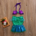thumbnail image 3 of Toddler Baby Girls Mermaid Set Cosplay Costume Bikini 2Pcs Swimwear Swimsuit Outfits Dress 0-3T, 3 of 7