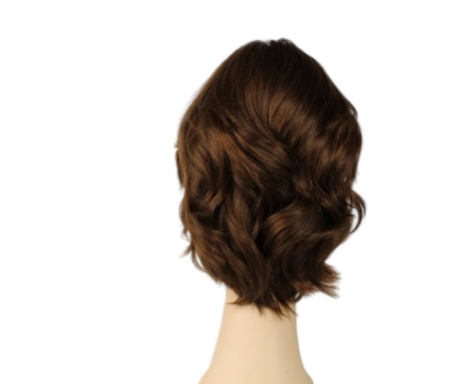 European Human Hair Freeda Wig Regina Brown With Reddish Highlights Multi-Directional Skin Top Size S