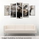 thumbnail image 2 of Cuadro decorativo Cuadros Abigail Rinoceronte Rompiendo la pared 5 Piezas, 2 of 3