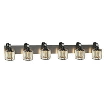 Crystal Black Bathroom Vanity Light 6 Light Modern Bathroom Vanity Light Fixtures Over Mirror Bath Wall Lighting