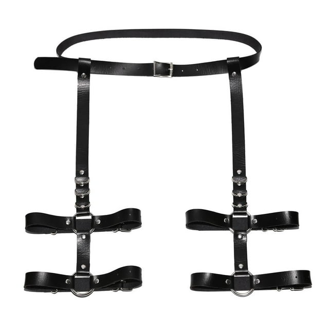 Arnés de material cuero para El Cuerpo, Cinturón, Punk, Gótico, cinturo, Liga para Piernas para Mujeres, , Ropa de Club Ajustable Yinane Cinturón de arnés del cuerpo de las mujeres