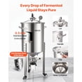 thumbnail image 5 of Pressure Fermenter 15 PSI, 16 Gal/60L All-in-One Stainless Steel Conical Secondary Fermentation Bucket, with Cooling Tube, Yeast Slurry Collection Bottle, for Wine, Beer Brewing Equipment, 5 of 7