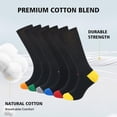 thumbnail image 4 of UNEEI Diabetic Socks for Men & Women, 6 Pairs Non-Binding Crew Socks with Extra Wide Loose Fit for Swollen Feet and Calves, Color-Block Design, Size 11-13, 4 of 7