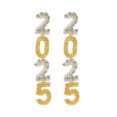 thumbnail image 1 of LUVCLS Pendientes colgantes de cuentas de arroz de color champán de moda con número 2025 nuevos, 1 of 1