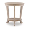 thumbnail image 2 of Homestock Renaissance Rhapsody Side Table, 22"D X 22"W X 21.38"H, Round Table Top, 1 Shelf, End Table, Curved Legs, Living Room Furniture-Color:Natural Wood, 2 of 8