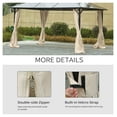 thumbnail image 5 of Gazebo Sidewall Set 9.84' x 13.1', 4 Panel Outdoor Curtains for Pergolas & Cabanas - Beige, 5 of 9