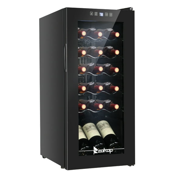 EasingRoom 18 Bottle Compressor Wine Cooler Refrigerator, Black