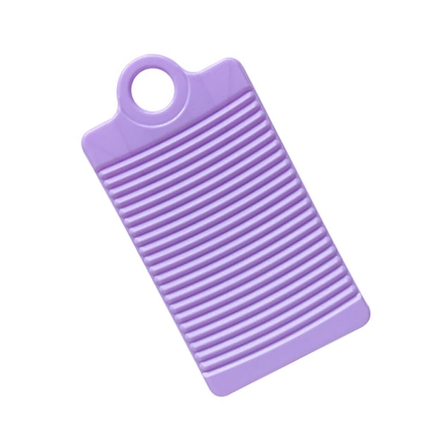 Advancent Tabla de lavar, tabla de lavar, tabla de lavar ropa de plástico, tabla de lavar antideslizante para el hogar, camisas para niños, Suministros de limpieza para el hogar Violeta