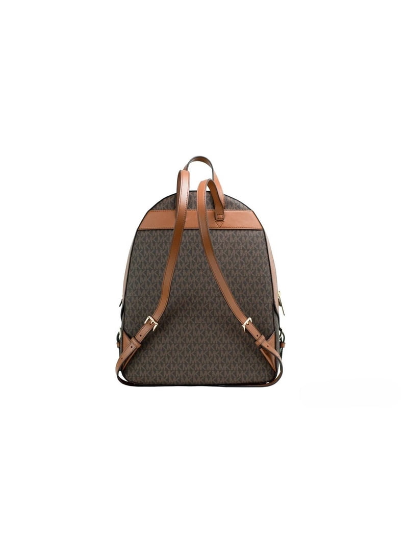 MICHAEL KORS パッチ付き リュック Michael Kors Jaycee Large Logo Backpack, Brown, MK Signature
