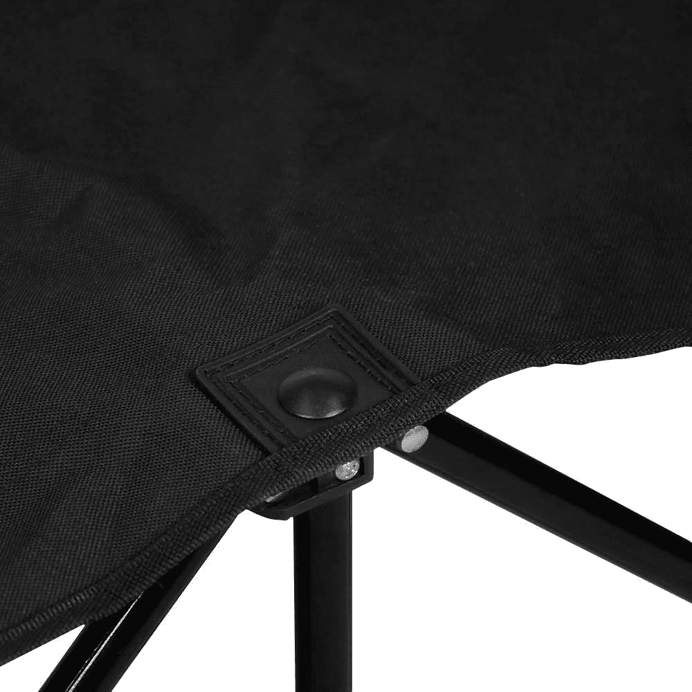 Renwick 8 Seats Portable Folding Bench with Backrest, Black