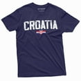 thumbnail image 4 of Croatia T-Shirt Hrvatska Mens Tee Shirt Croatian Flag Coat Of Arms Soccer Football T-Shirt (Medium Grey), 4 of 6