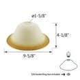 thumbnail image 2 of Aspen Creative 23505-11 Amber Glass Shade for Medium Base Socket Torchiere Lamp, Swag Lamp ,Pendant, Island Fixture.9-5/8" Diameter x 4-1/8" Height., 2 of 5