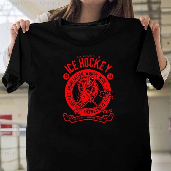 OmniFit21 Classic Ice Hockey Graphic Design, Rink Ready Sport Fan, Essential Game Day Style T-Shirt, for Unisex, up to size 5XL.