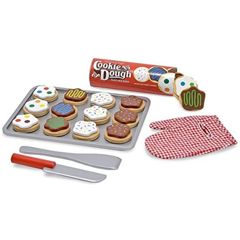 Melissa Doug Slice and Bake Wooden Cookie Play Food Set Wooden Scoop and Serve Ice Cream Counter 28 pcs Play Food and Accessories Walmart