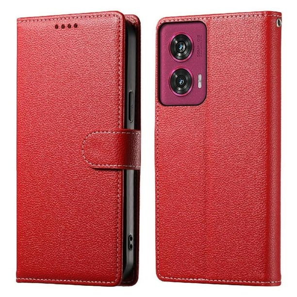 Funda para FOXDOCK Motorola Edge 50 Fusion– Cuero Premium, 3 ranuras para tarjetas, Protección contra impactos