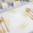 thumbnail image 3 of 102PCS Clear Gold Plastic Plates - Clear Disposable Plates with Gold Rim - Clear Party Plates Include 51PCS 7.5inch Dessert Plates, 51PCS 10.25inch Dinner Plates for Weddings & Parties, 3 of 18