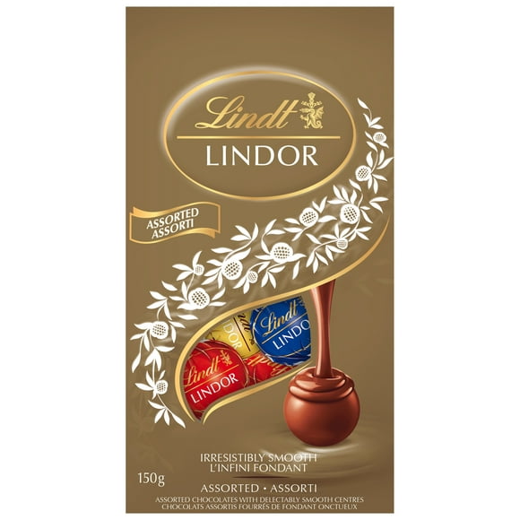 Truffes LINDOR assorties au chocolat de Lindt – Sachet (150 g) Sachet 150g