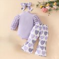 thumbnail image 7 of TOWED22 Newborn Baby Girl Clothes Fall Winter Outfits Infant Girls Long Sleeve Ruffle Romper Bell Bottoms Pants Sets,6-9 M, 7 of 7