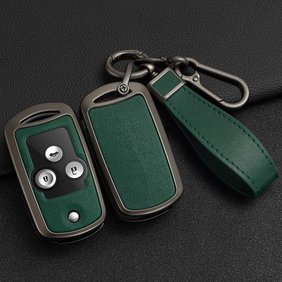 Key Fob Cover Compatible with Fit for Acura TL TSX ZDX MDX RDX Honda Civic IX Pilot Accord 8 CRV Jazz HRV PU Leather Keyless Keychain Case Holder Protector