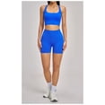 thumbnail image 3 of Top-kevin Women 2 Piece Workout Sets High Waisted Tummy Control Biker Shorts Halter Padded Tank Tops, 3 of 7