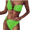 thumbnail image 1 of Cameland Women Solid-Color Split Body Sexy Backless Bikini Swimsuit Set, 1 of 3