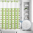 thumbnail image 2 of No Hook Shower Curtain, Saint Patrick's Day Shower Curtains for Bathroom with See Through Top Window, Rainbow Clovers Green Striped Dots Waterproof & Washable Bath Curtain Extra Long 72"x84", 2 of 9