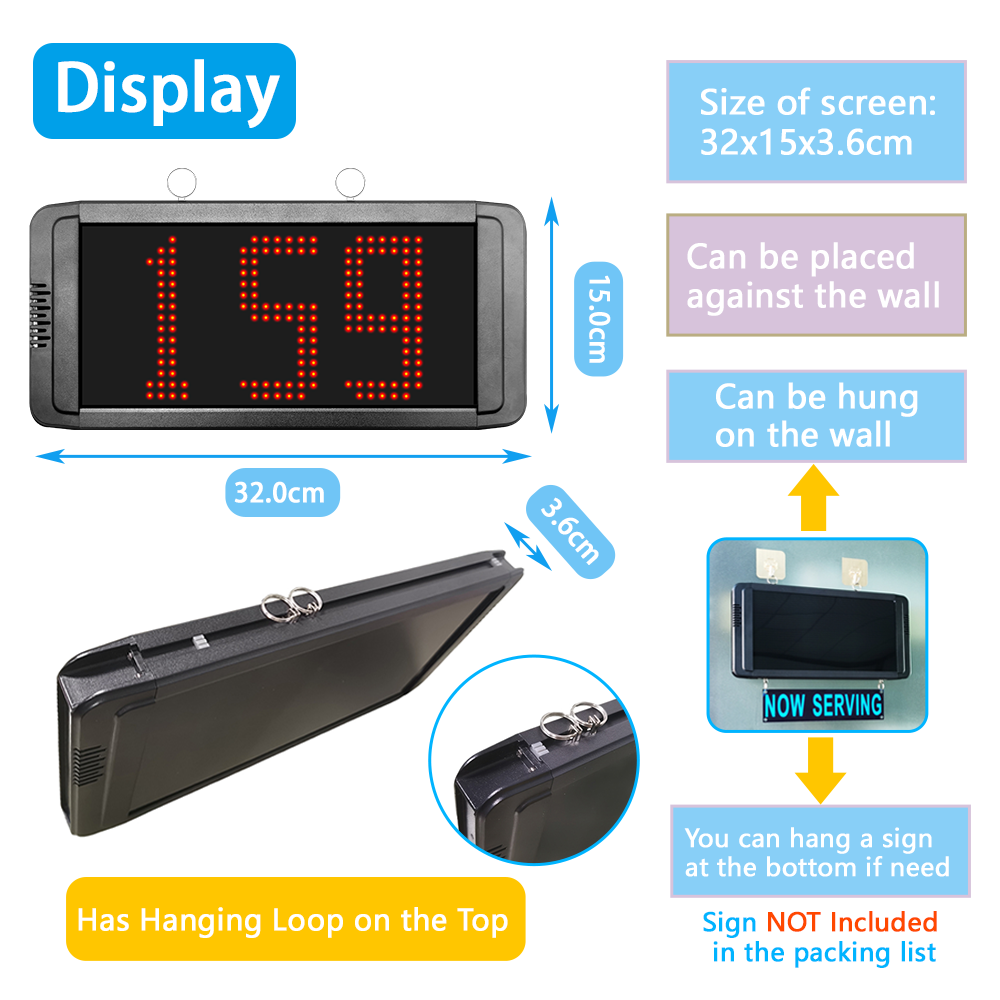 Restaurant Number Calling System LOUKIENE Wireless Queue Calling System ...
