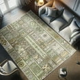 thumbnail image 4 of Ambesonne Southwestern Decorative Rug Carpet, Pastel Nature Shapes, 2' 5" x 5', Pale Green Khaki, 4 of 5