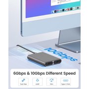 ORICO Dual Bay m.2 SSD Enclosure SATA NVMe Dual Protocol Aluminum Enclosure Tool-Free External Hard Drive Enclosure Case for M Key PCIe & B+M Key 2230/2242/2260/2280