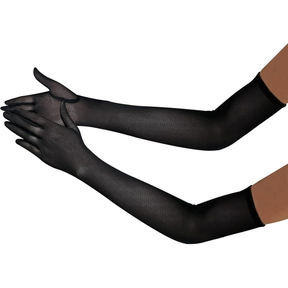 YooGuoGuo Women's Sheer Gloves Sexy Long 21.2" Opera Party Stretchy Elbow Opera Halloween Costume Wedding Bridal Dance Gloves 1920s