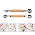 thumbnail image 4 of Monyance multi-function fruit scooper Stainless Steel Watermelon Scoop Spoon for Fruit Carving(8.66X1.18X1.18Inches), 4 of 10