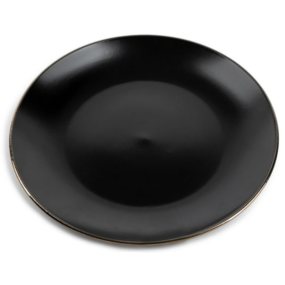 Thyme and Table Stoneware Salad Plate, Black Onyx Collection