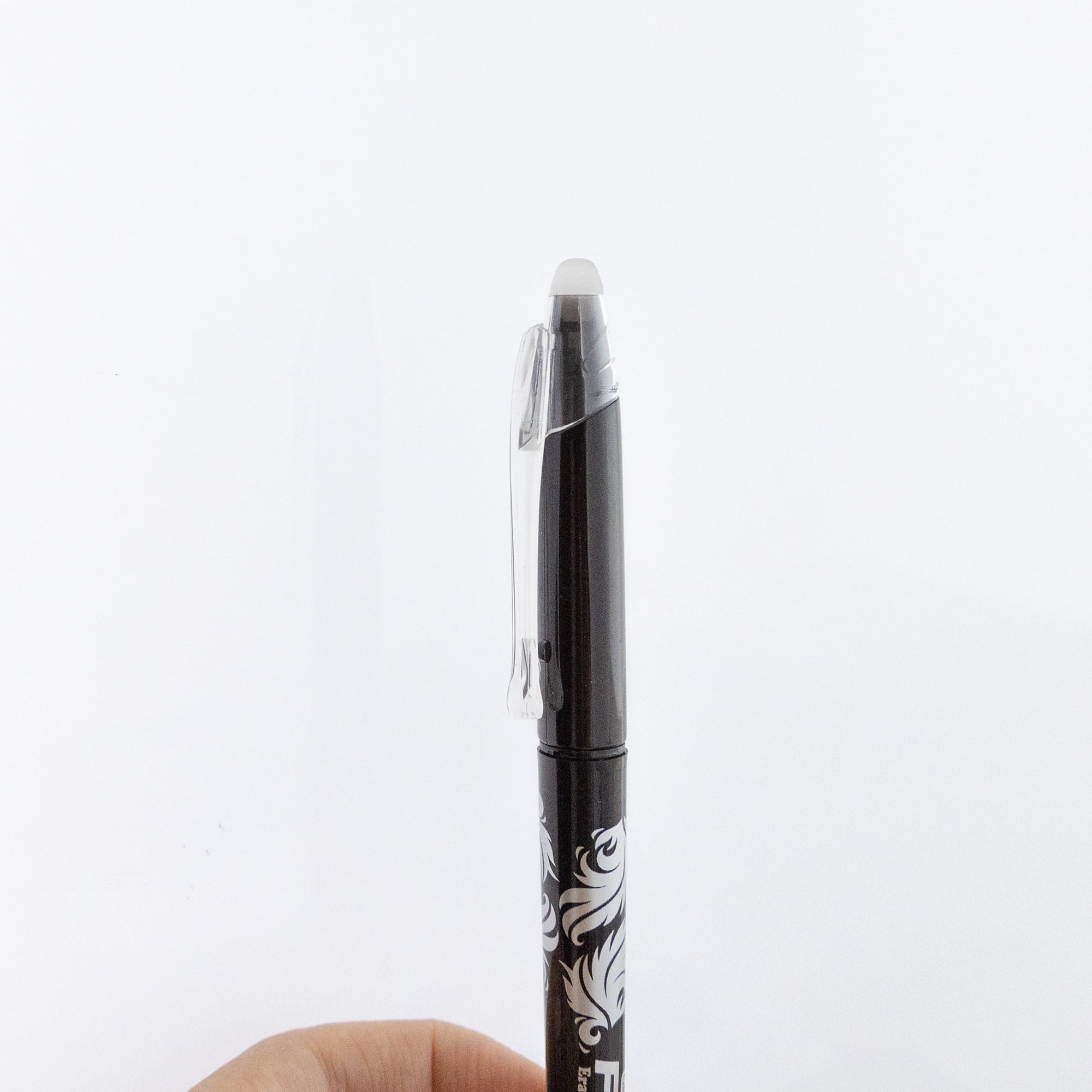 BAZIC Frizz Erasable Gel Pen 0.7mm Black Color, Pen Mistake Eraser, 24-Pack