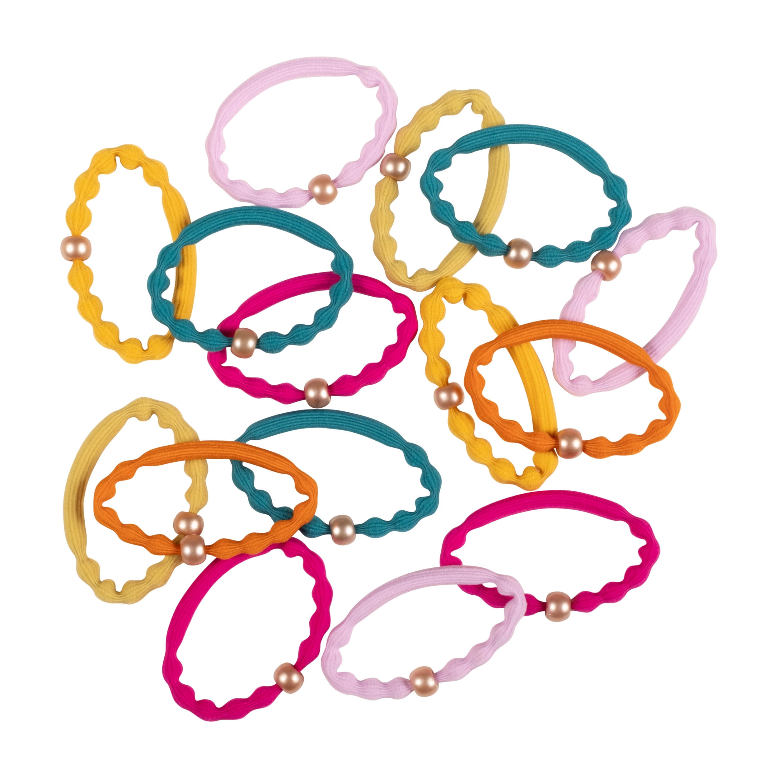 Goody Tru x Maeberry Forever Hair Elastics, Gentle & Secure Grip, All Hair Types, Multicolor, 15 Ct