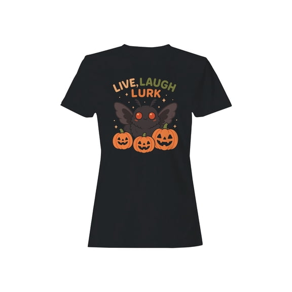 Live Laugh Lurk Moth and Pumpkins Women's T-shirt